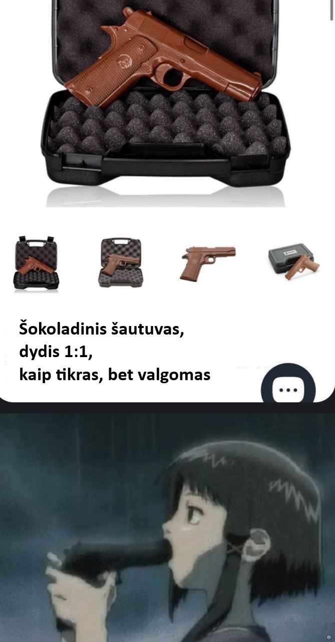 šokoladinis šautuvas